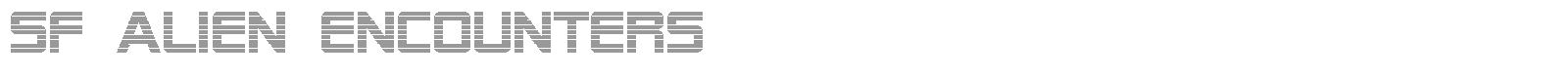 SF Alien Encounters font preview